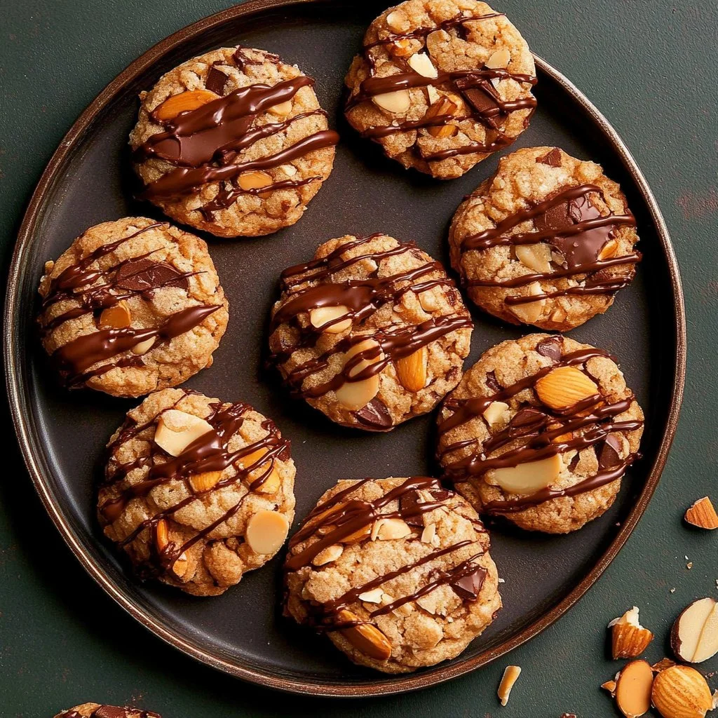Delicious Almond Joy Cookies with chocolate, coconut, and almonds