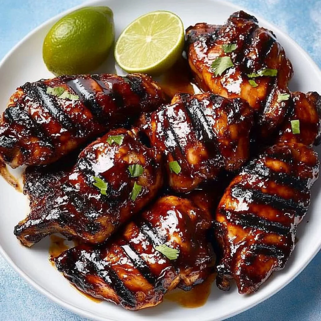Grilled Coca-Cola chicken marinated for a flavorful BBQ dish