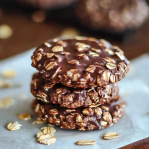 Healthy No Bake Oatmeal Cookies made with oatmeal and natural sweeteners
