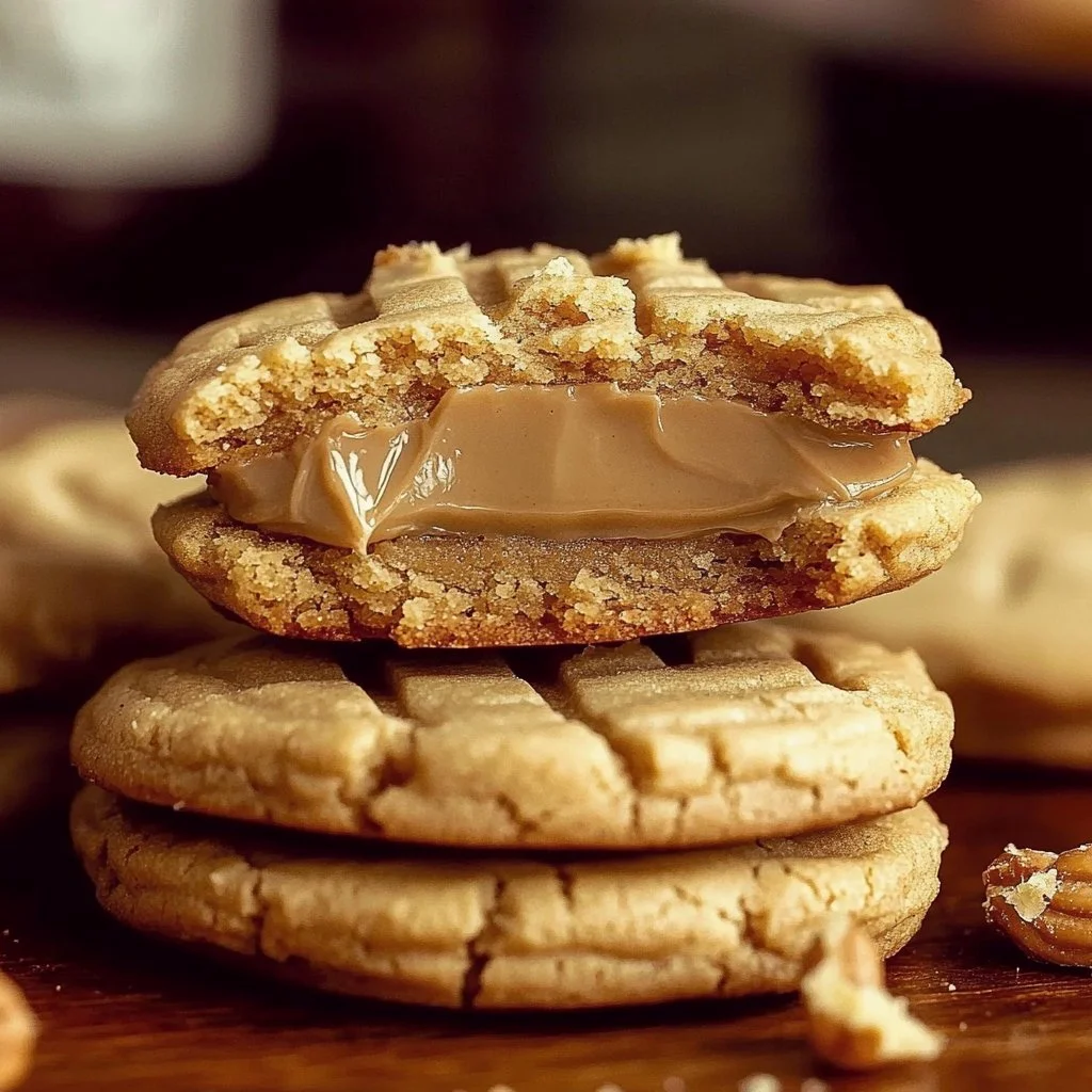 Delicious triple peanut butter cookies with a rich, creamy texture and flavor.