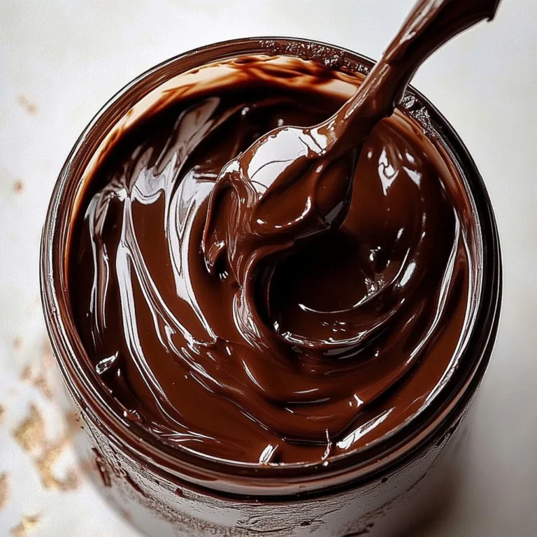 Homemade hot fudge sauce poured over ice cream dessert