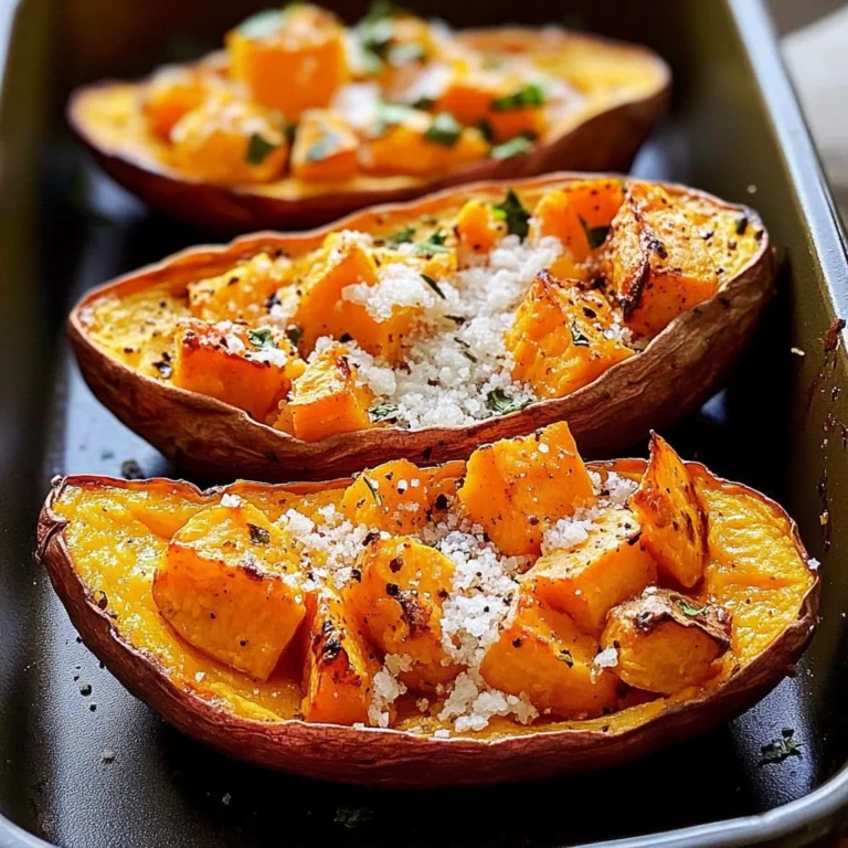 Delicious baked sweet potatoes served with toppings on a wooden table