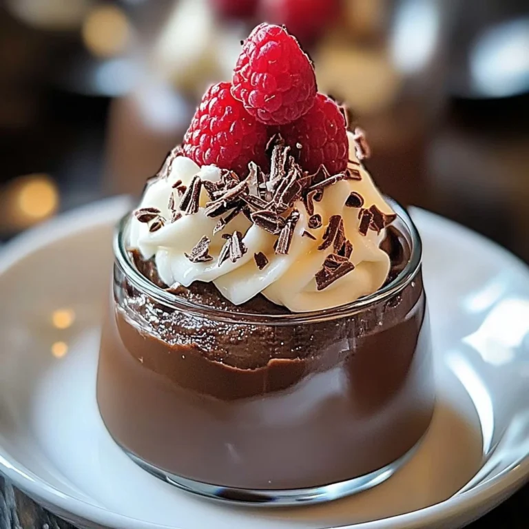 A rich chocolate mousse dessert in a glass topped with chocolate shavings