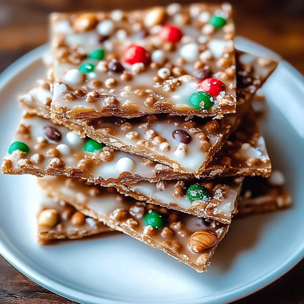 Delicious Christmas Crack holiday treat recipe with chocolate and toffee.