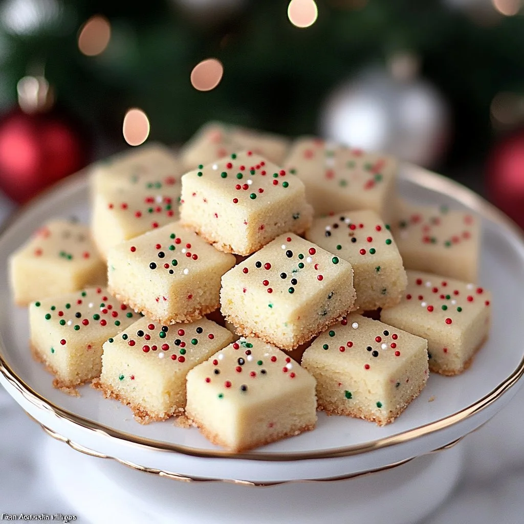Delicious Christmas shortbread cookies decorated for the festive season