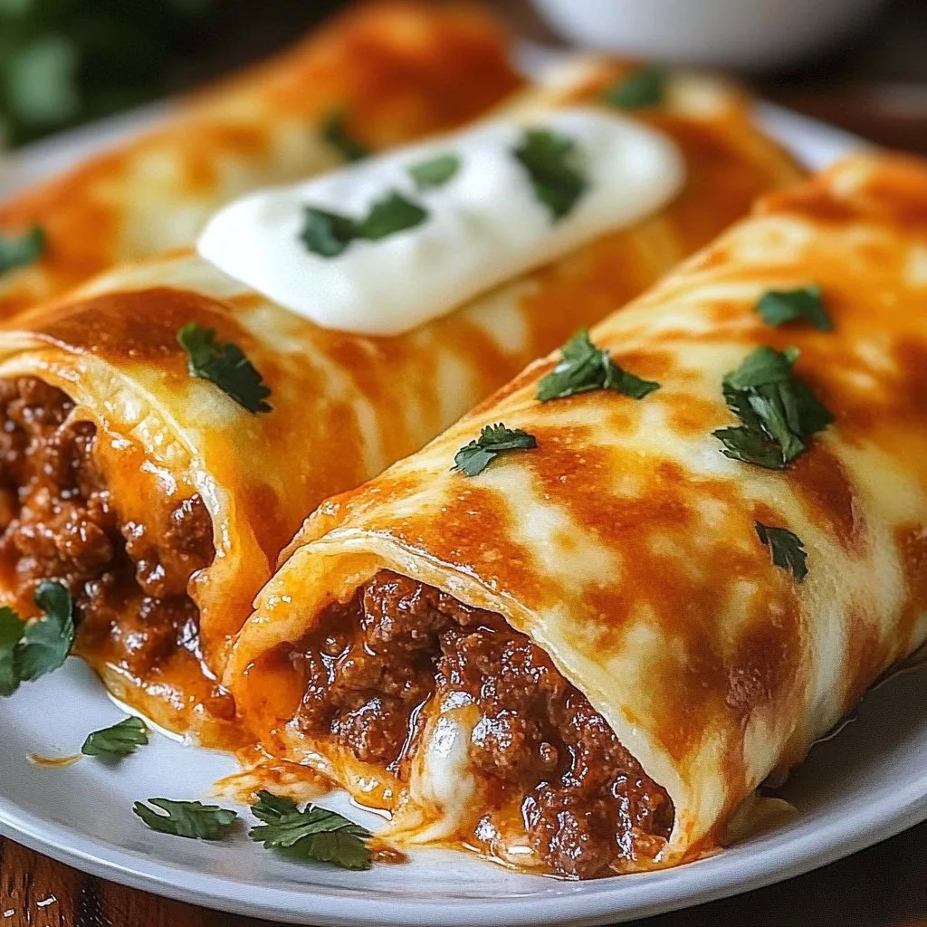 Crispy beef and cheese chimichangas served with salsa and guacamole