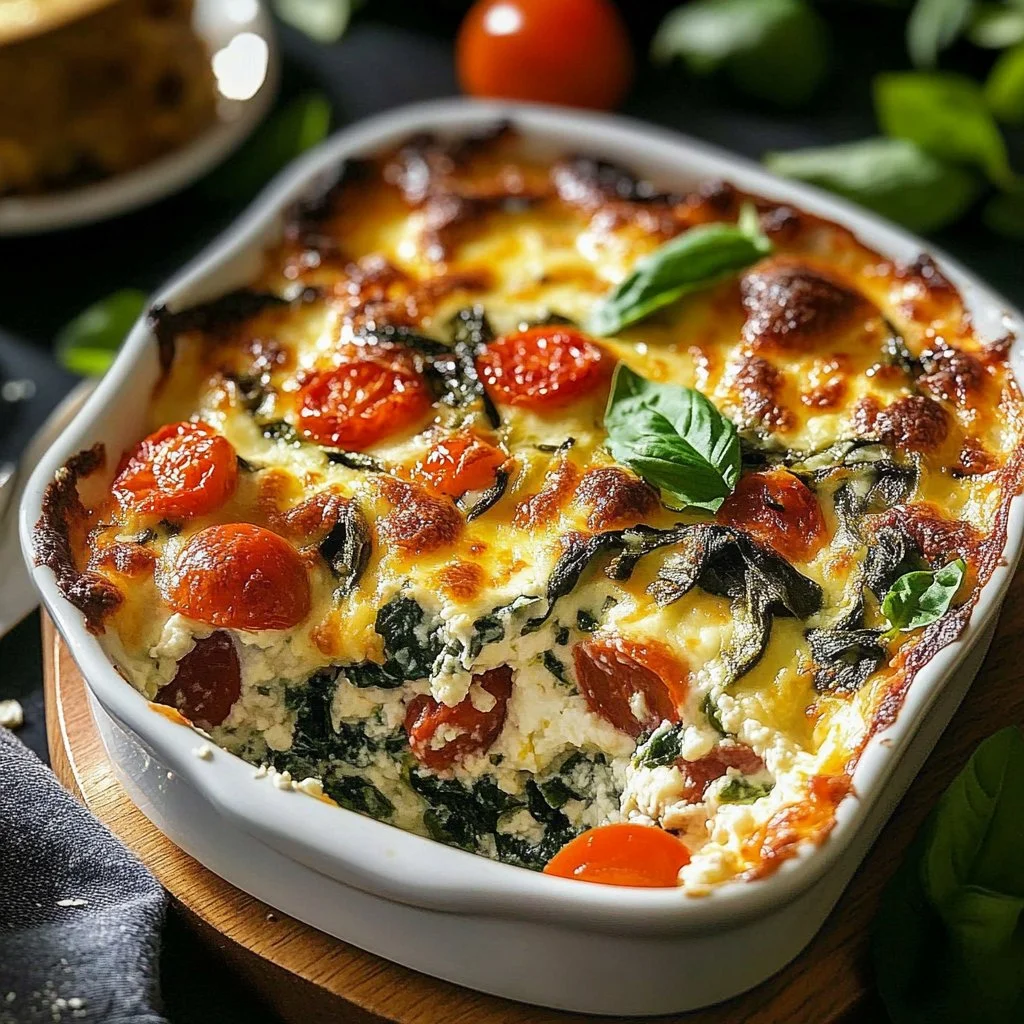 High-protein cottage cheese veggie bake fresh out of the oven