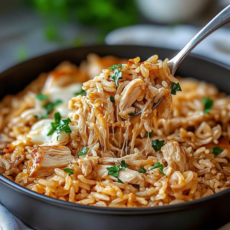 Creamy homemade French Onion Chicken served over rice