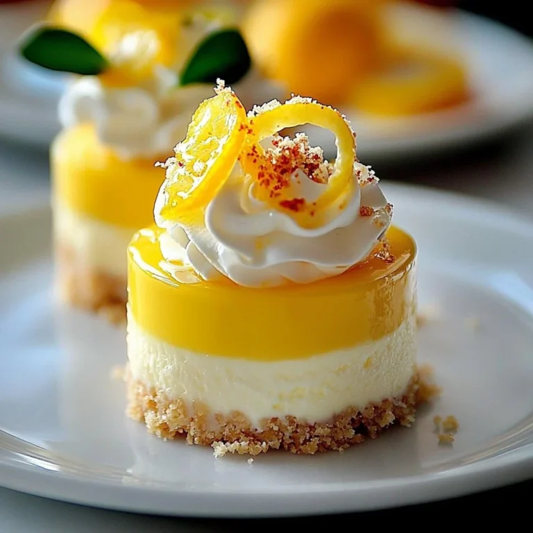 Delicious lemon cheesecakes with a creamy texture and zesty topping