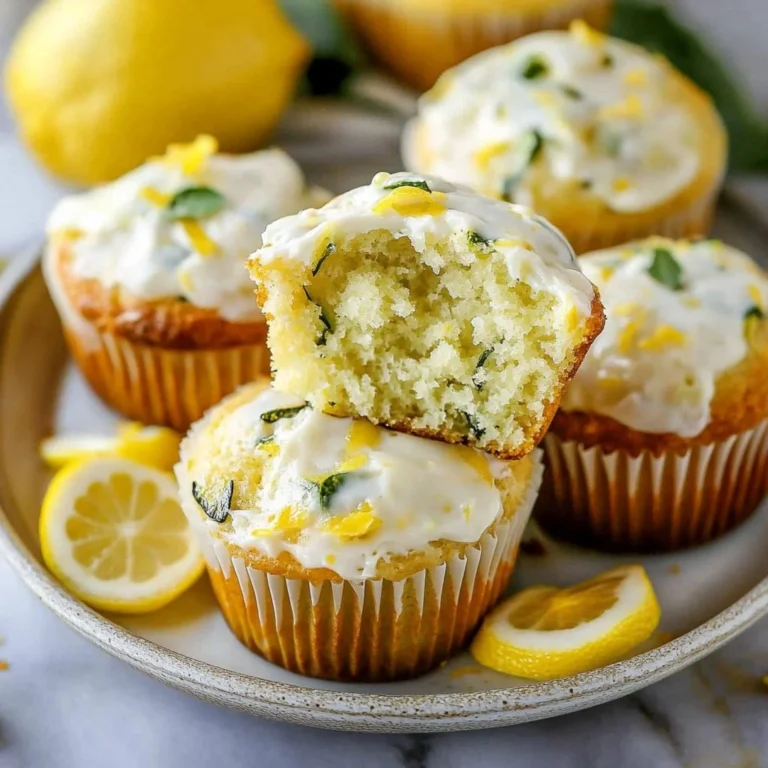 Lemon zucchini muffins fresh out of the oven, golden and delicious
