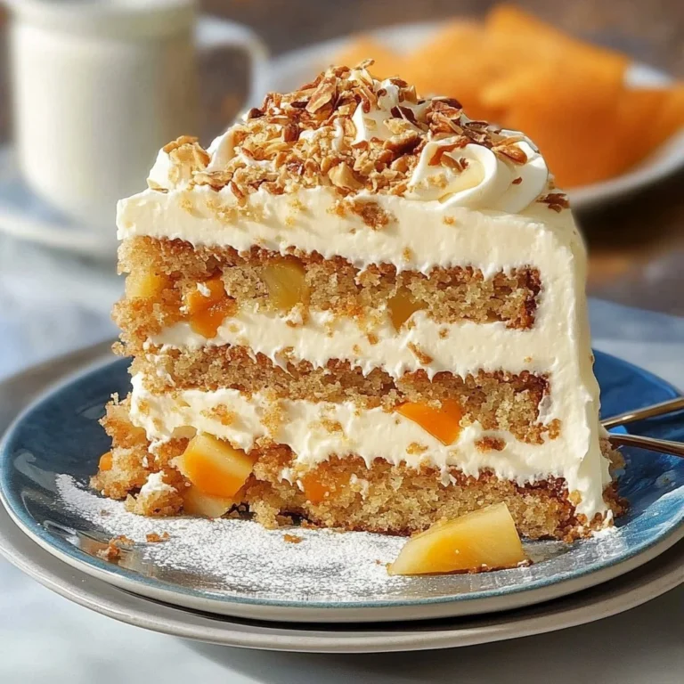 Delicious Pineapple Carrot Cream Cake slice topped with cream frosting