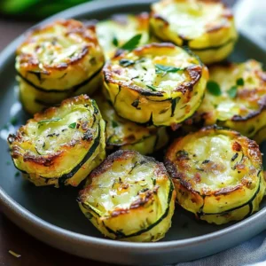 Delicious zucchini garlic bites served on a plate