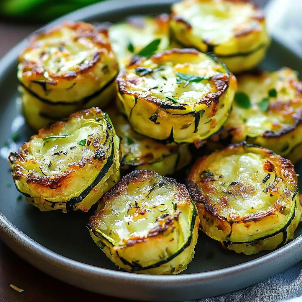 Delicious zucchini garlic bites served on a plate