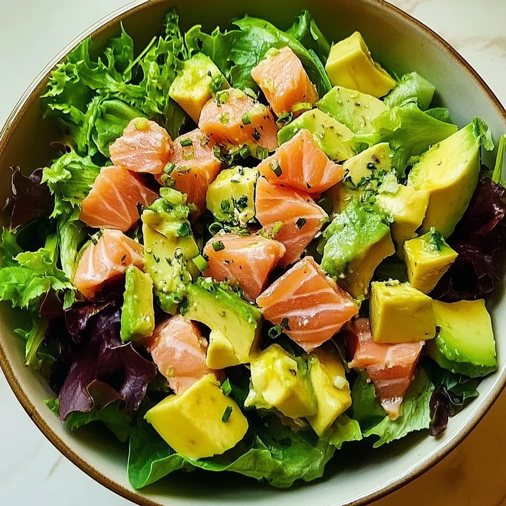 Easy quick tuna avocado salad recipe with fresh ingredients and healthy flavors