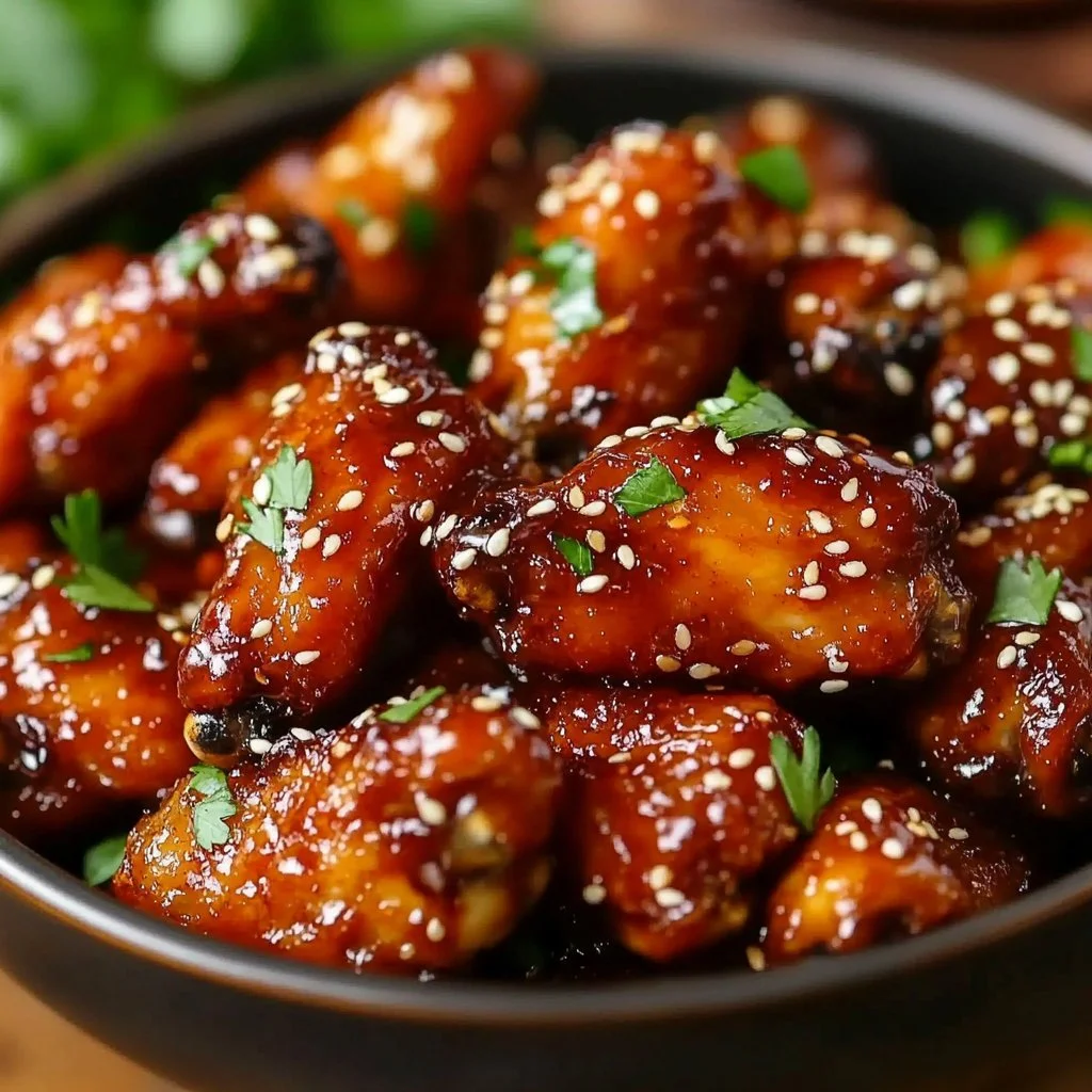 Sweet and spicy baked popcorn chicken served on a plate with dipping sauce