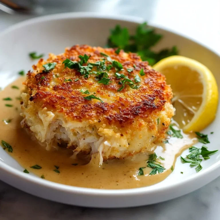 Delicious crab imperial dish served in a elegant plate