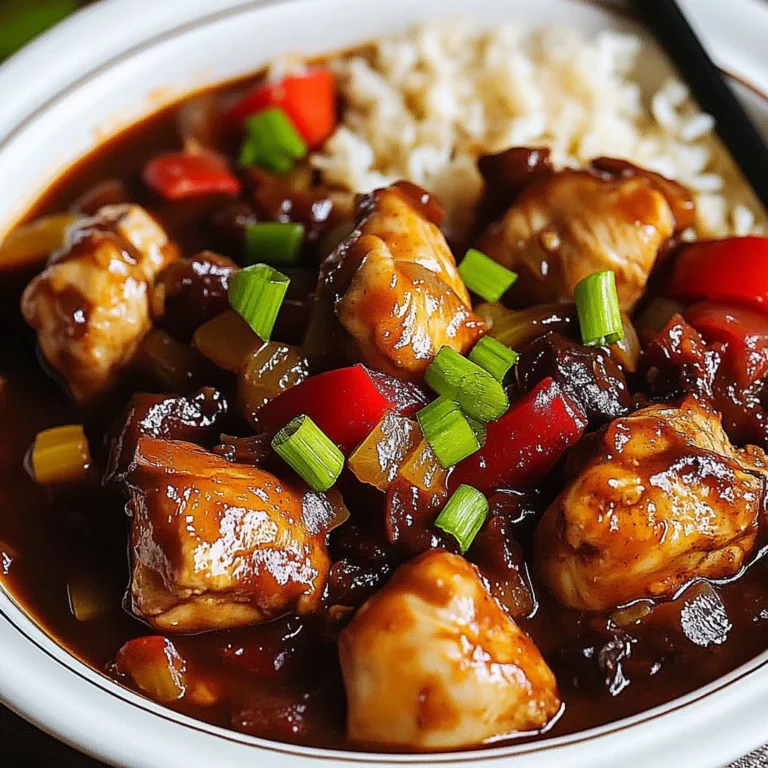 Delicious Jamaican Brown Stew Chicken served with rice and vegetables