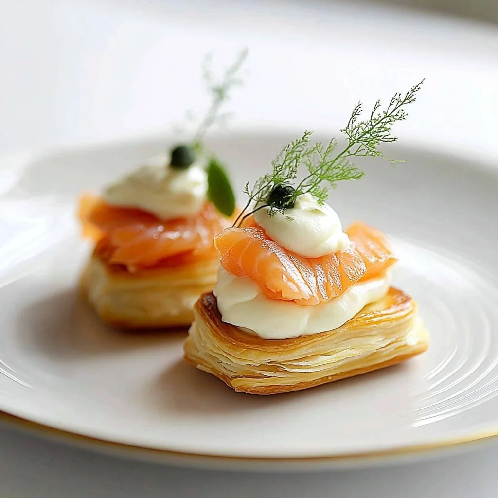 Savory herb Gruyère scones topped with smoked salmon and fresh herbs.