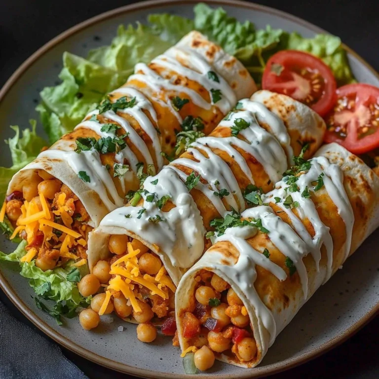 Healthy Buffalo Chickpea Wraps with lettuce and sauce in a tortilla