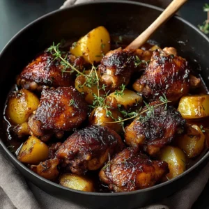 Baked Jamaican Pineapple Jerk Chicken served with vibrant sides