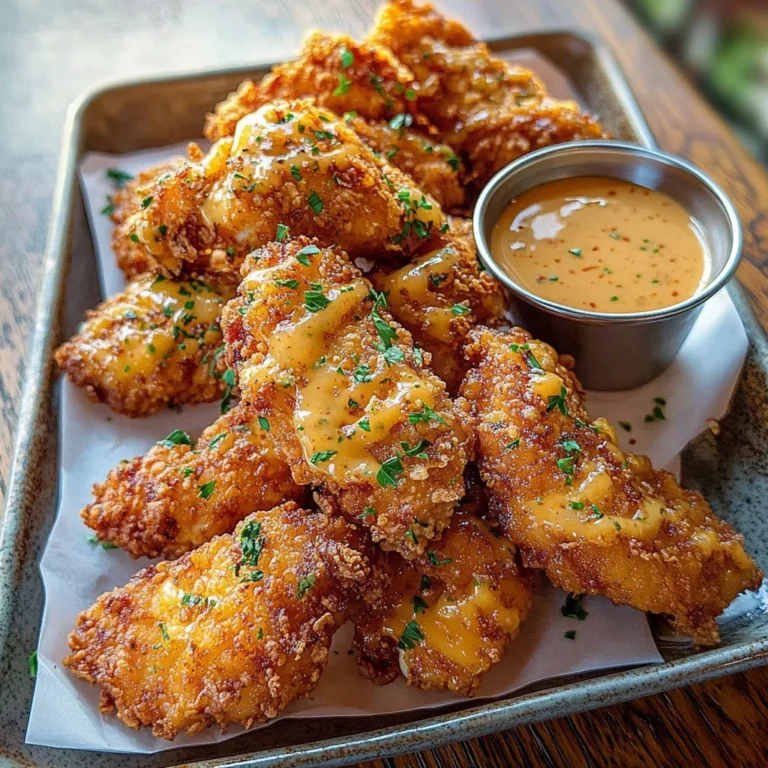 Delicious Bang Bang Chicken served with creamy sauce and garnished with herbs.