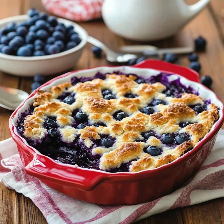 Blueberry Cottage Cheese Breakfast Bake fresh out of the oven ready to be served