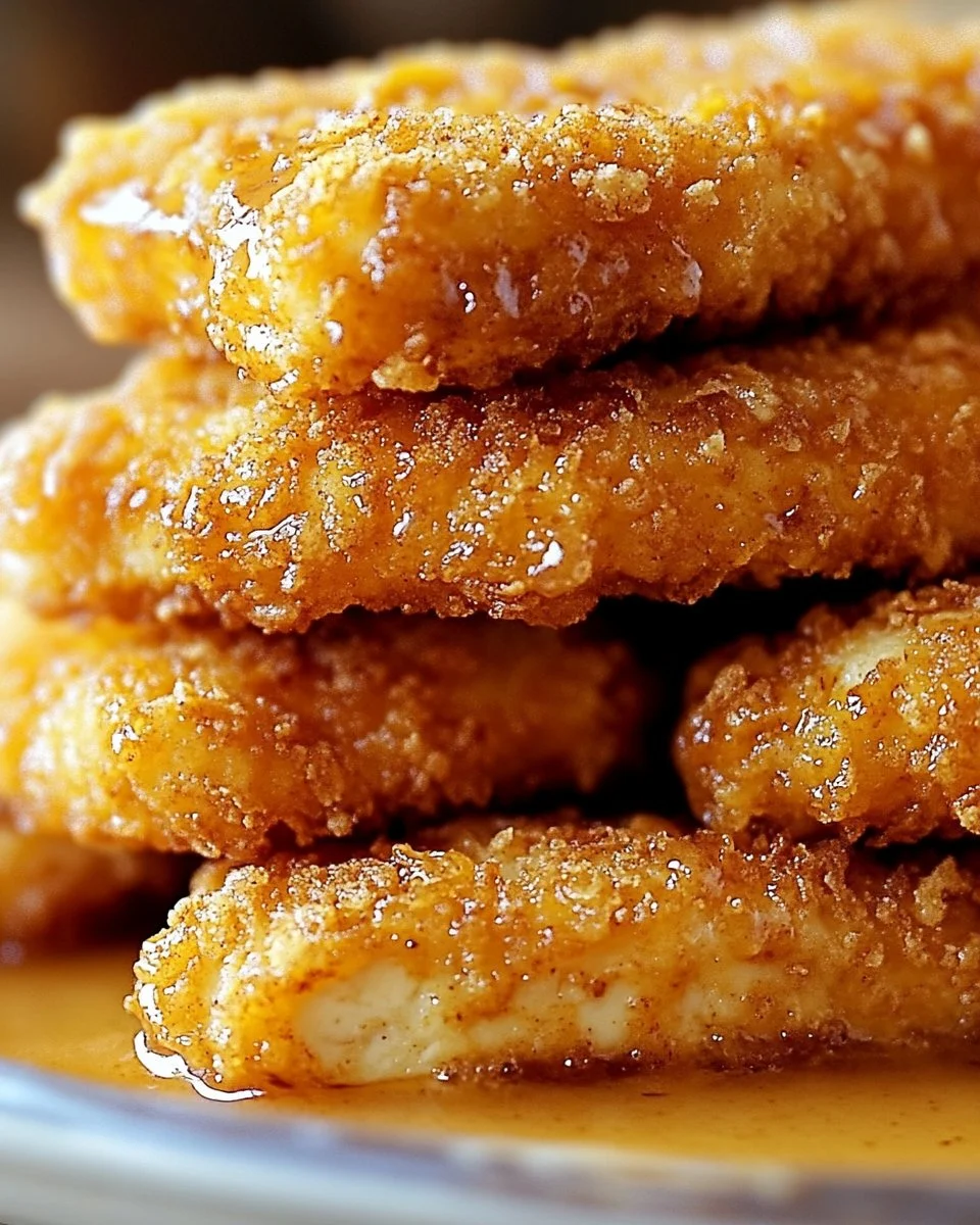 Crispy baked honey mustard tofu tenders on a plate garnished with fresh herbs