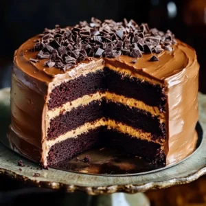 Decadent chocolate and passionfruit layer cake ready to impress