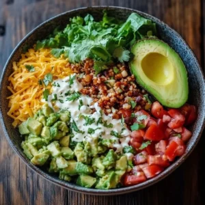 Healthy low carb burrito bowl packed with protein, ready in 25 minutes.