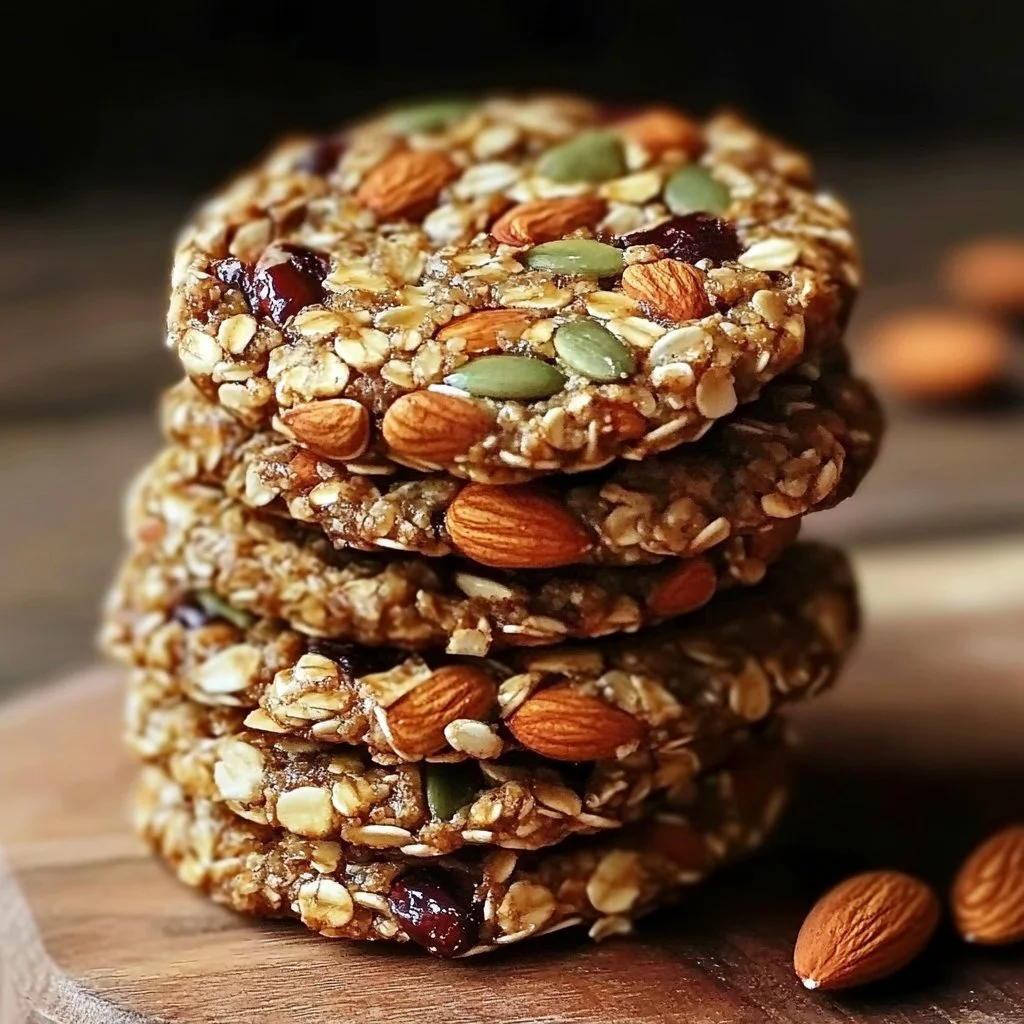Healthy nut and seed energy cookies packed with nutrition and flavor