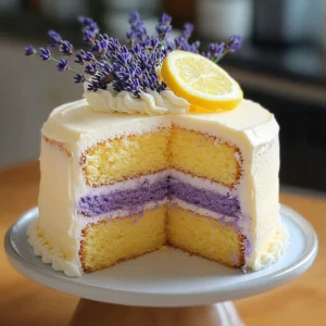 Delicious Lemon Lavender Cake with citrus and floral flavors
