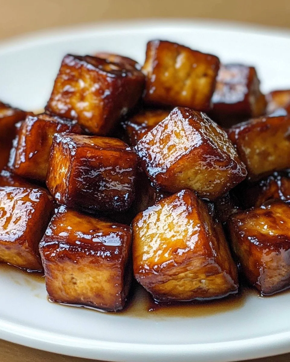 Delicious miso glazed eggplant topped with sesame seeds and green onions