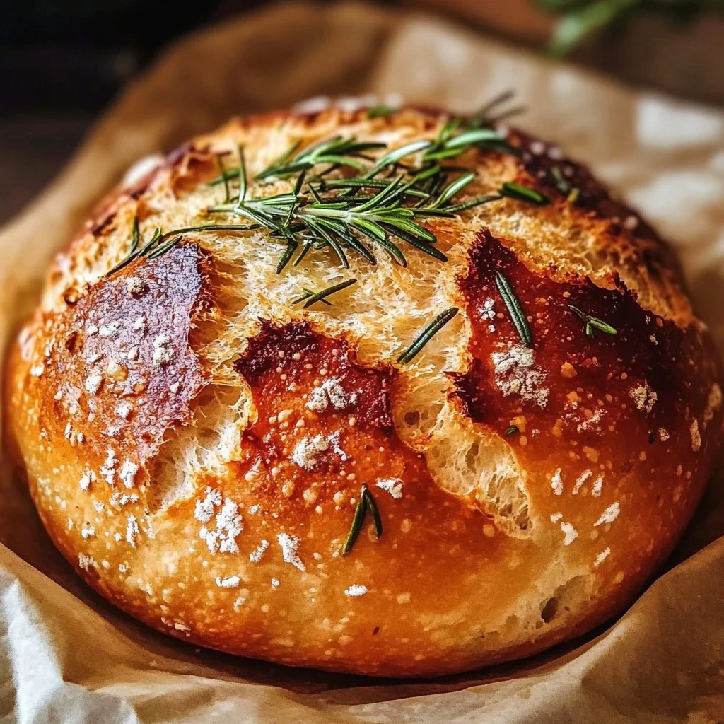 Delicious Parmesan Garlic Bread served with herbs and melted cheese