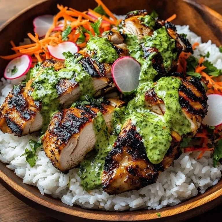 Delicious Peruvian chicken and rice with green sauce served on a plate