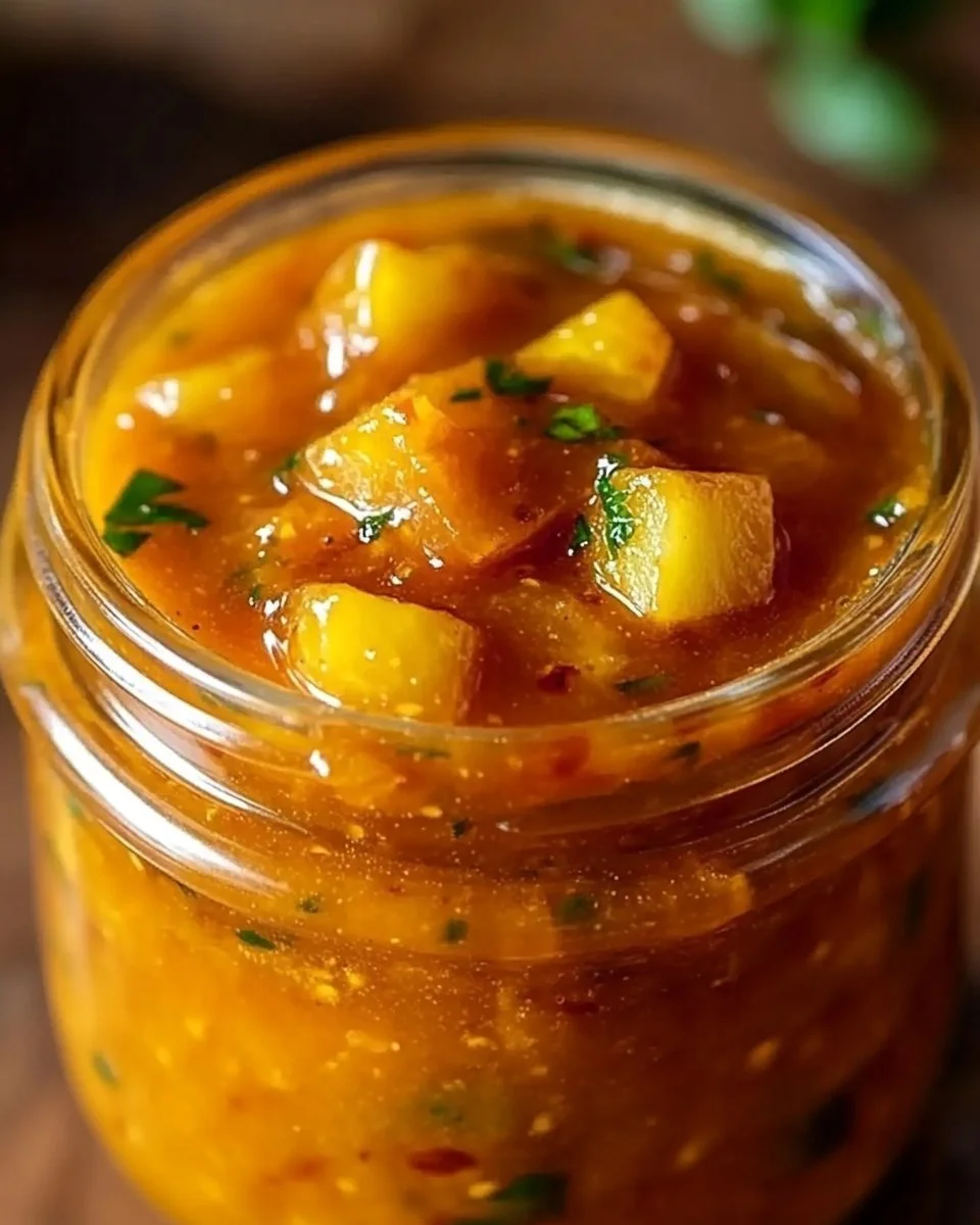 Pineapple Habanero Hot Sauce bottle with tropical ingredients