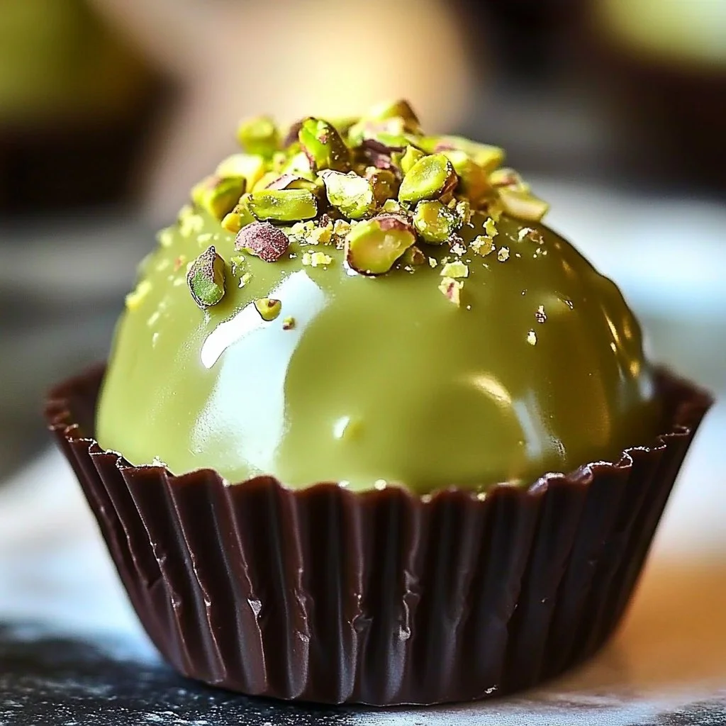 Delicious pistachio Ferrero Rocher brownies topped with nuts and chocolate