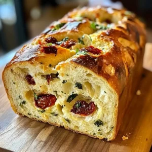 Homemade savory Caprese Bread with fresh tomatoes, mozzarella, and basil