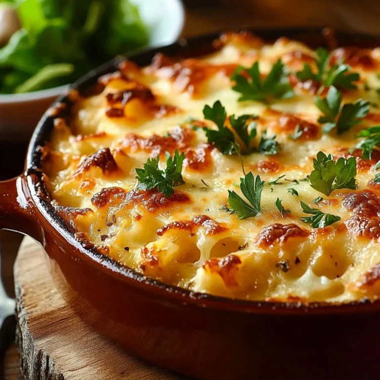 Veggie-packed quinoa casserole topped with fresh vegetables and herbs